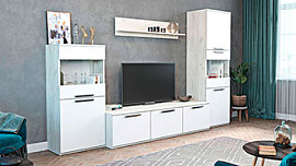 Гостиная Napoli Крафт Белый