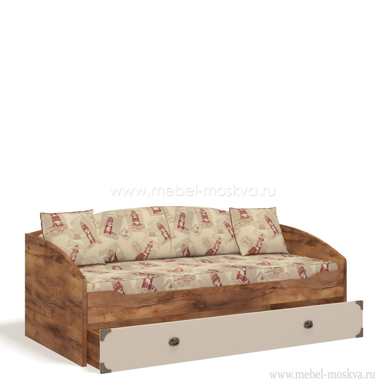 Кровать детская с выдвижным ящиком 90х190 Атлантида (таксония/карамель)