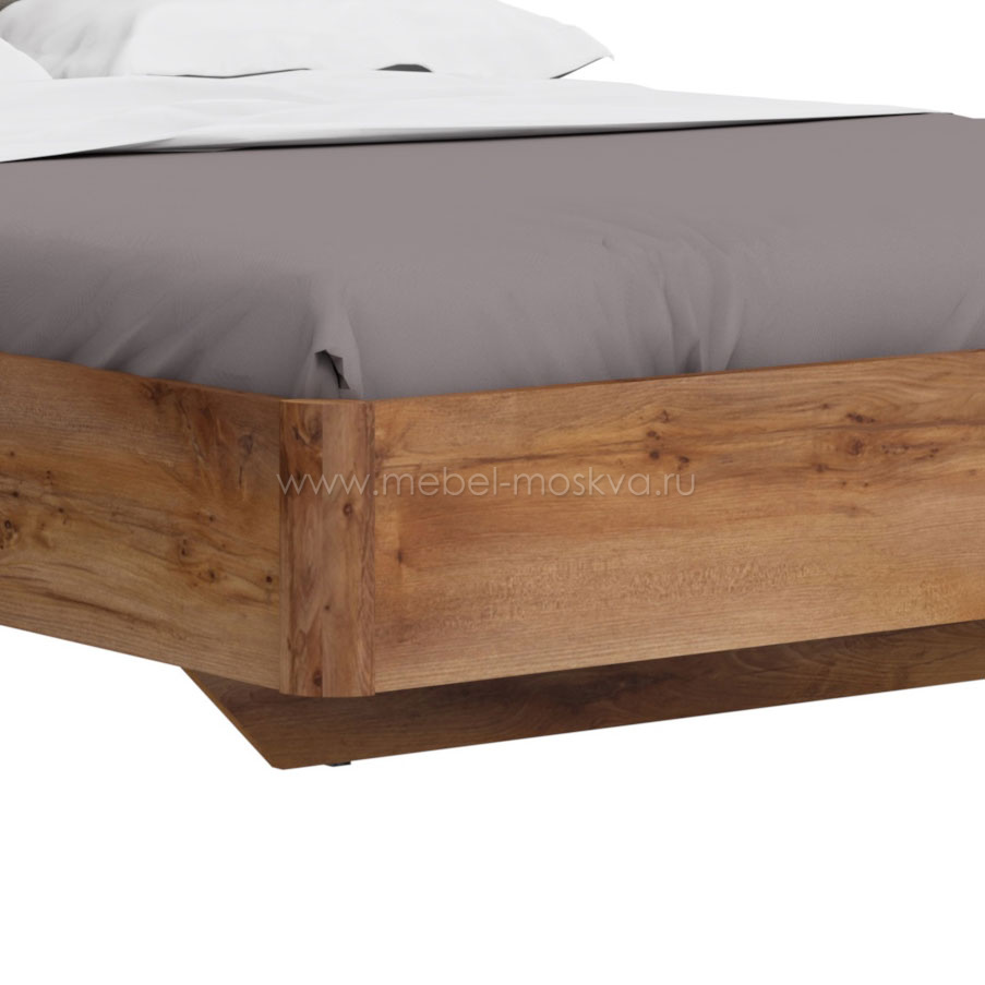 Кровать с мягким изголовьем 160х200 Solo (таксония/экокожа ваниль)