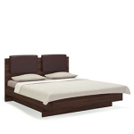 Кровать 160х200 с подъёмным основанием Solo (орех Коламбия/экокожа коричневая)
