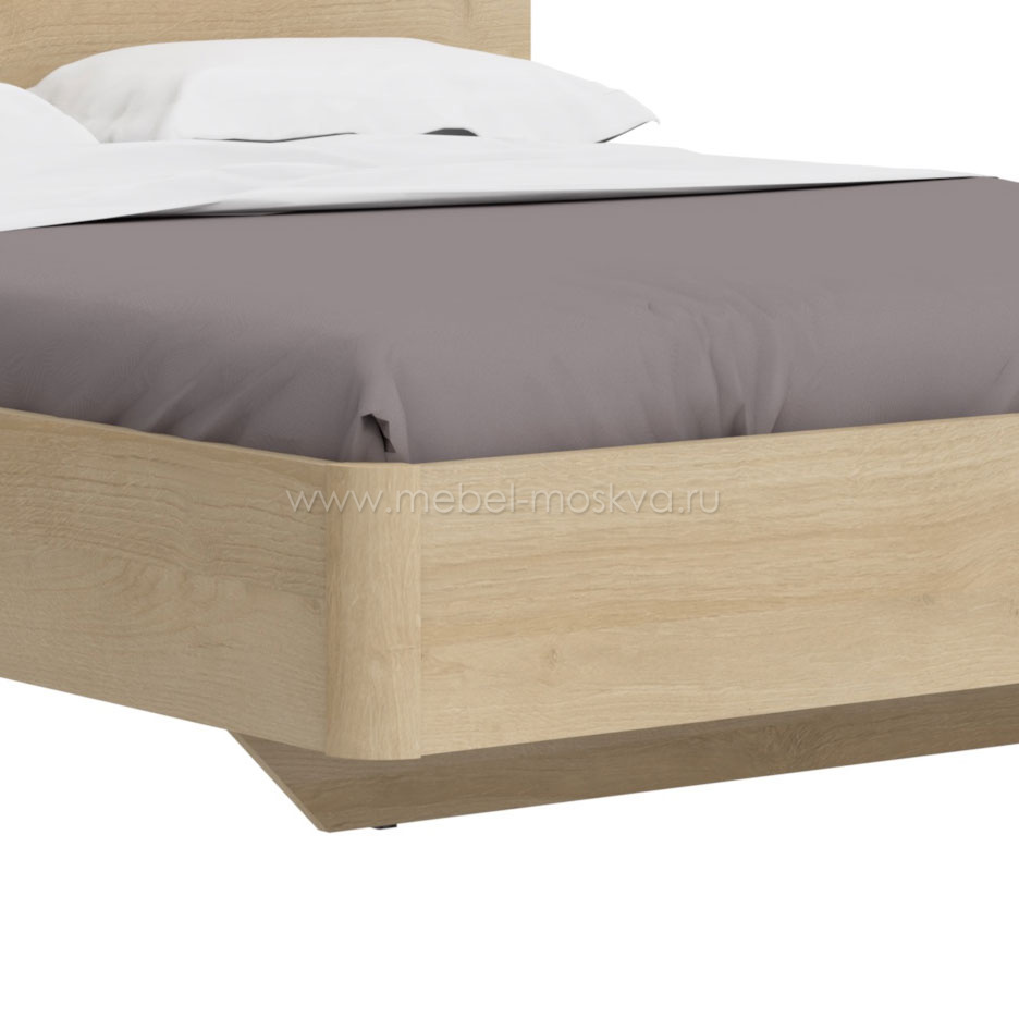 Кровать с мягким изголовьем 160х200 Solo (дуб Ривьера)