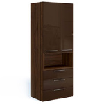 Шкаф для одежды Solo Quadro с нишей (орех Коламбия/коричневый)