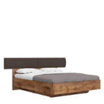 Кровать 160х200 с подъёмным основанием Solo (таксония/экокожа коричневая)
