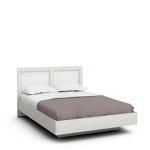 Двуспальная кровать Napoli-3 (Крафт белый/белый матовый)