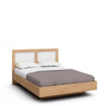 Двуспальная кровать Napoli-3 (Дуб натуральный/белый матовый)