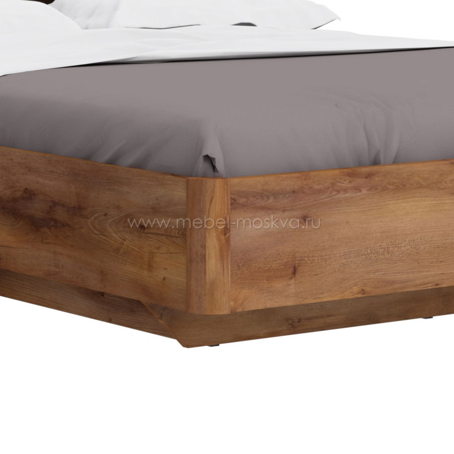 Кровать 160х200 с ящиком для белья Solo (таксония/экокожа коричневая)