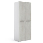 Распашной шкаф Solo (белый матовый/бетон Grey)