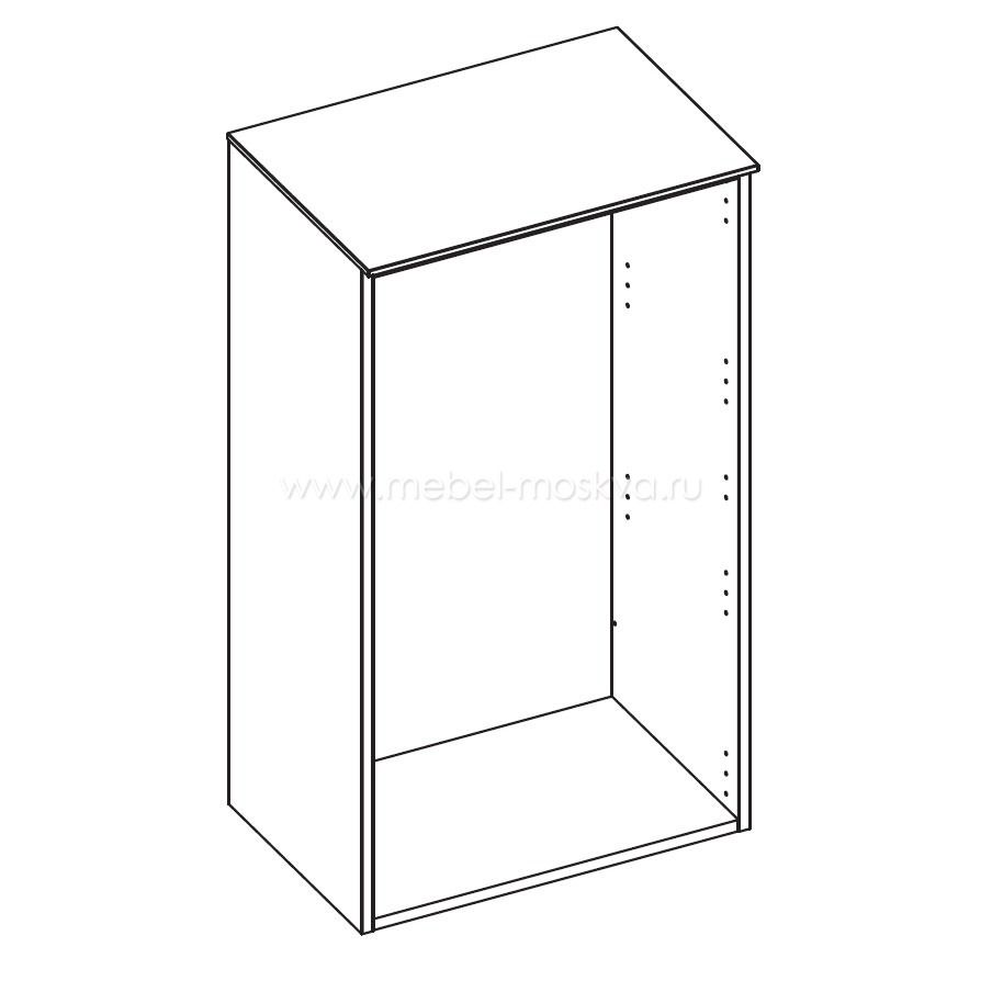 Шкаф-витрина навесной 1 дверь (Таксония/белый глянец)