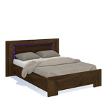 Двуспальная кровать 160х200  Blade (Коламбия/коричневый глянец)