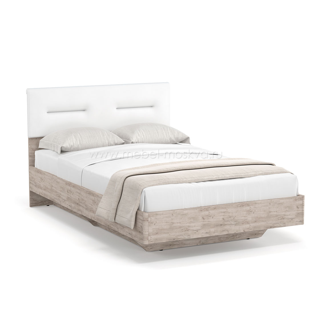 Односпальная кровать Napoli-1 с матрасом (Крафт серый)